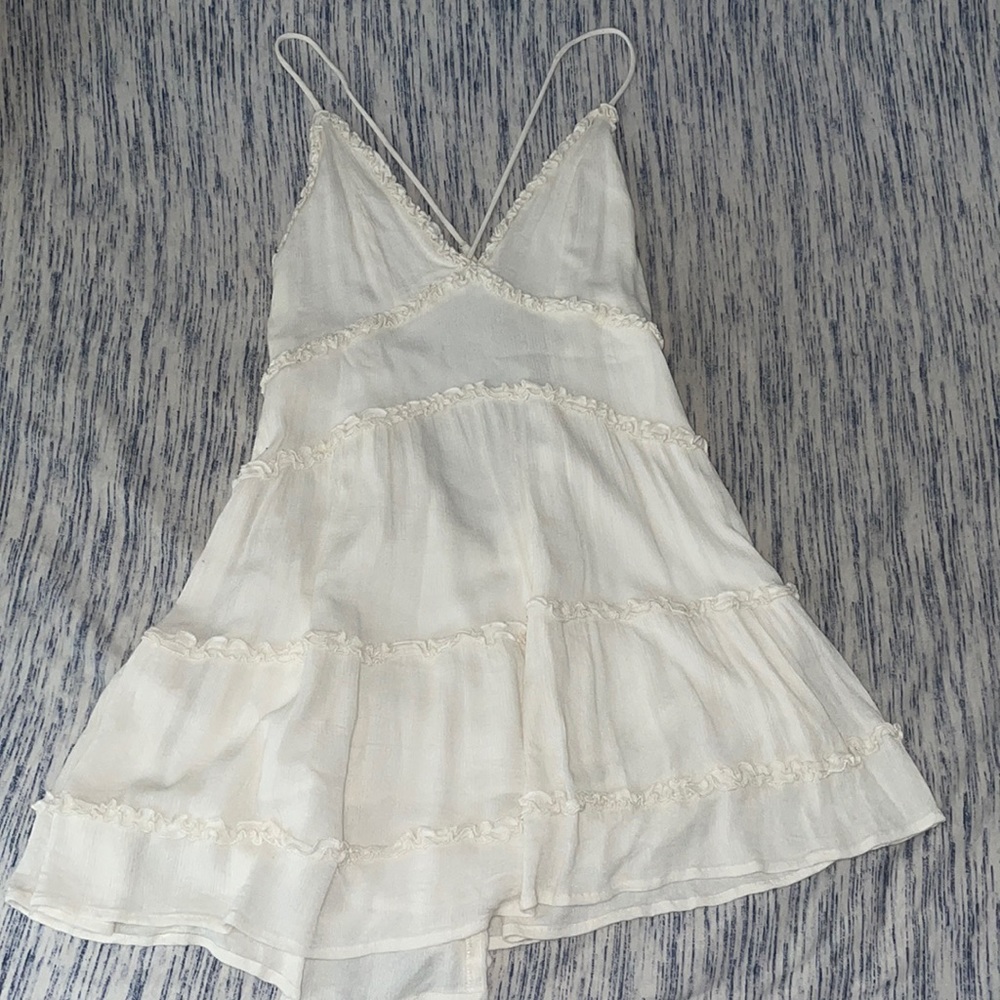 White Ruffle Dress